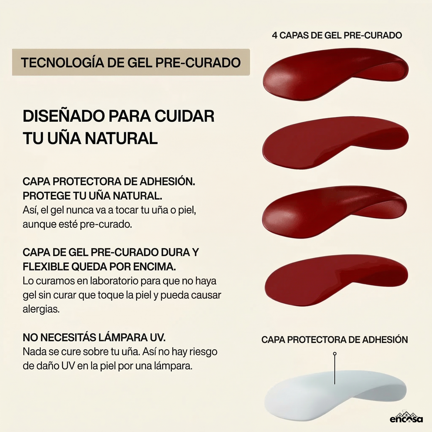 En Casa Nails 2x1 | Uñas en Gel - 20 unidades x PACK | UV - FREE