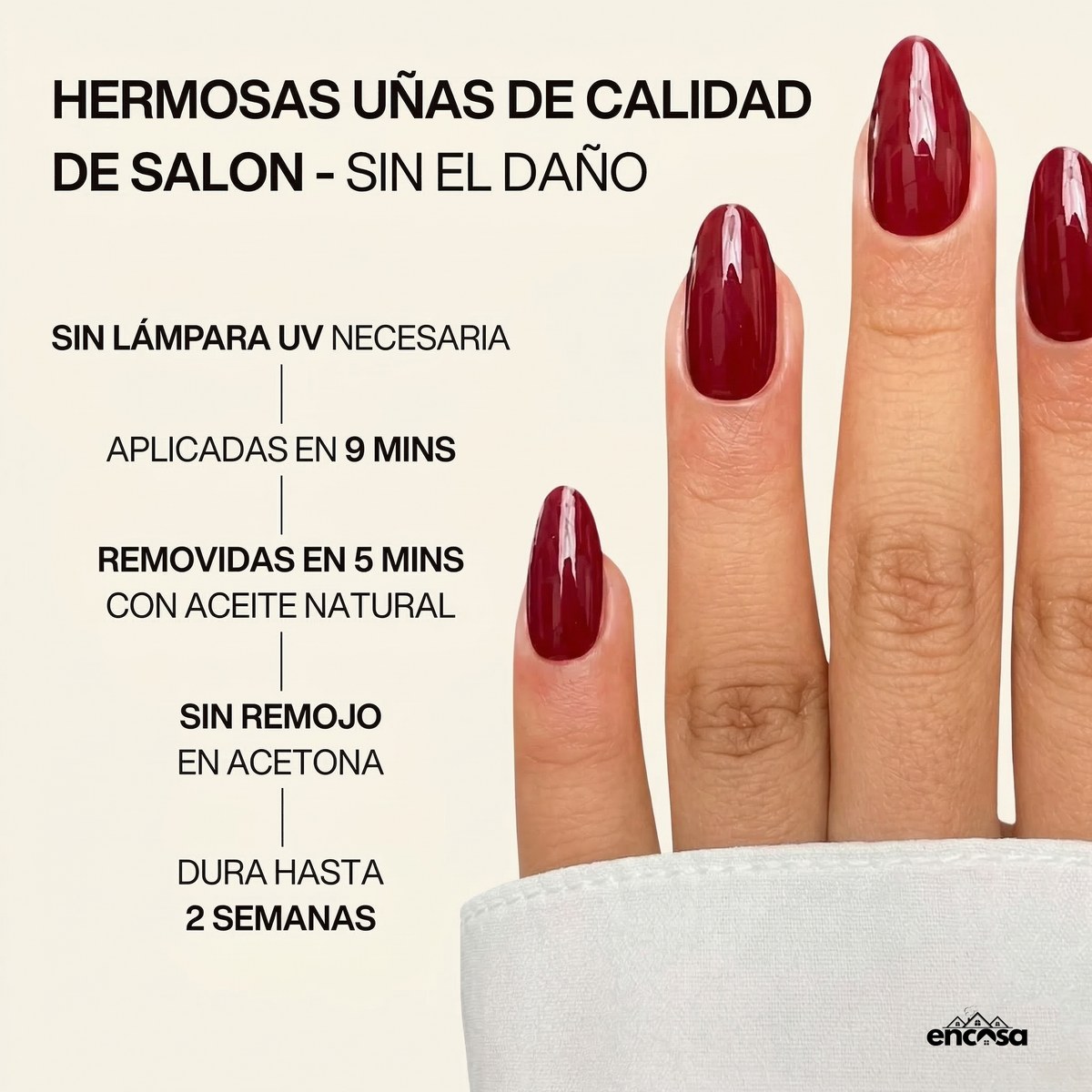 En Casa Nails 2x1 | Uñas en Gel - 20 unidades x PACK | UV - FREE