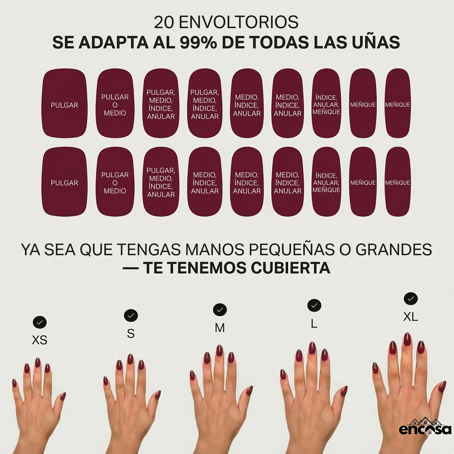 En Casa Nails 2x1 | Uñas en Gel - 20 unidades x PACK | UV - FREE