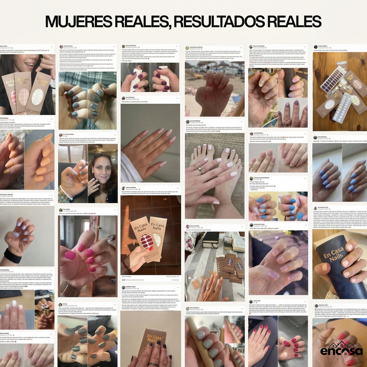 En Casa Nails 2x1 | Uñas en Gel - 20 unidades x PACK | UV - FREE